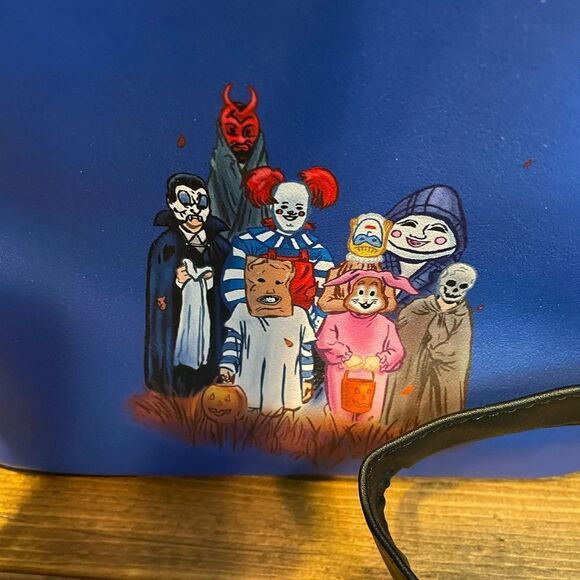 Trick r Treat Loungefly Sam Mini Backpack NWOT Halloween Town Pumpkin Head - Picture 9 of 16